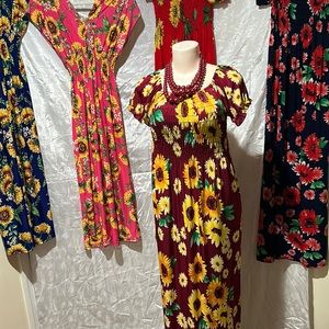 Long dress flower xl